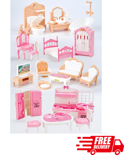 35pcs dollhouse furniture set - dollhouse,