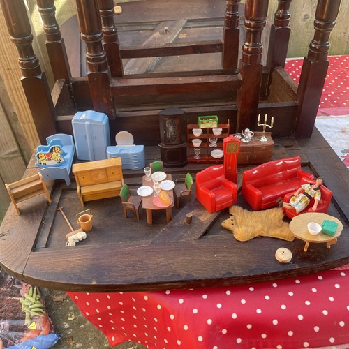 Vintage dolls house furniture - house,