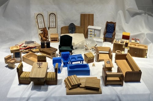 Vtg miniature mcm doll house - mcm,