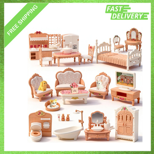 Dollhouse furniture set 38 - furniture, set,