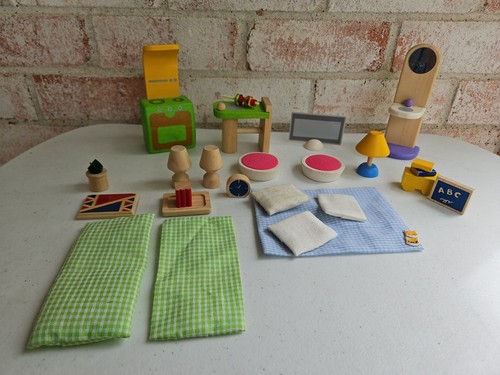 Wooden doll house furniture - wooden,