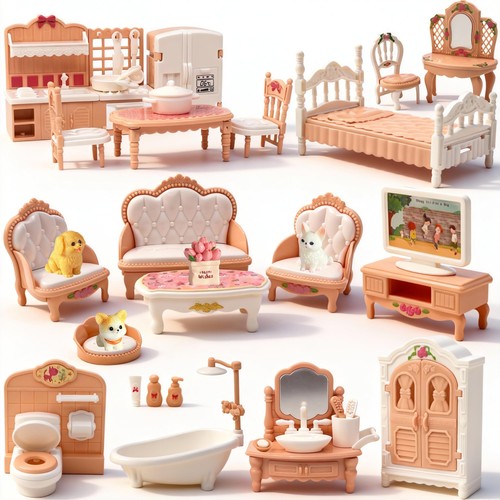 Dollhouse furniture set - dollhouse,
