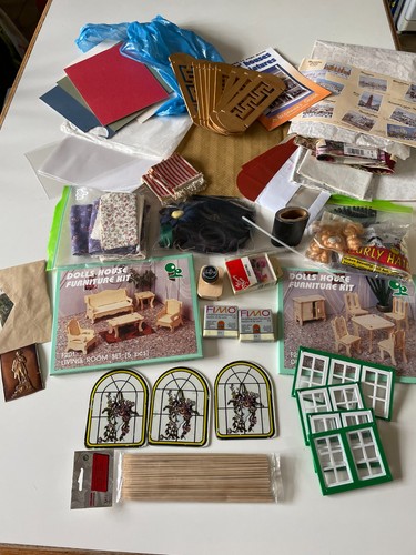 Dolls house furniture and - house,