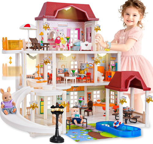 Doll house with - house, pcs