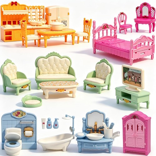 Dollhouse furniture set - set, pcs