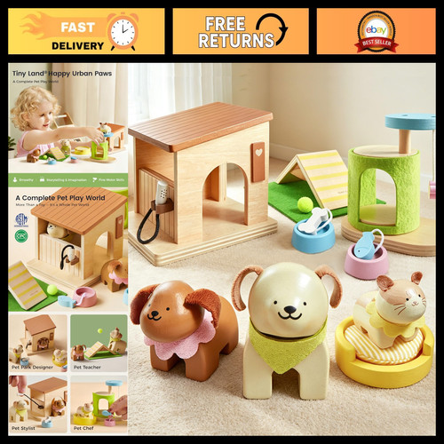 Wooden dollhouse animal - wooden,